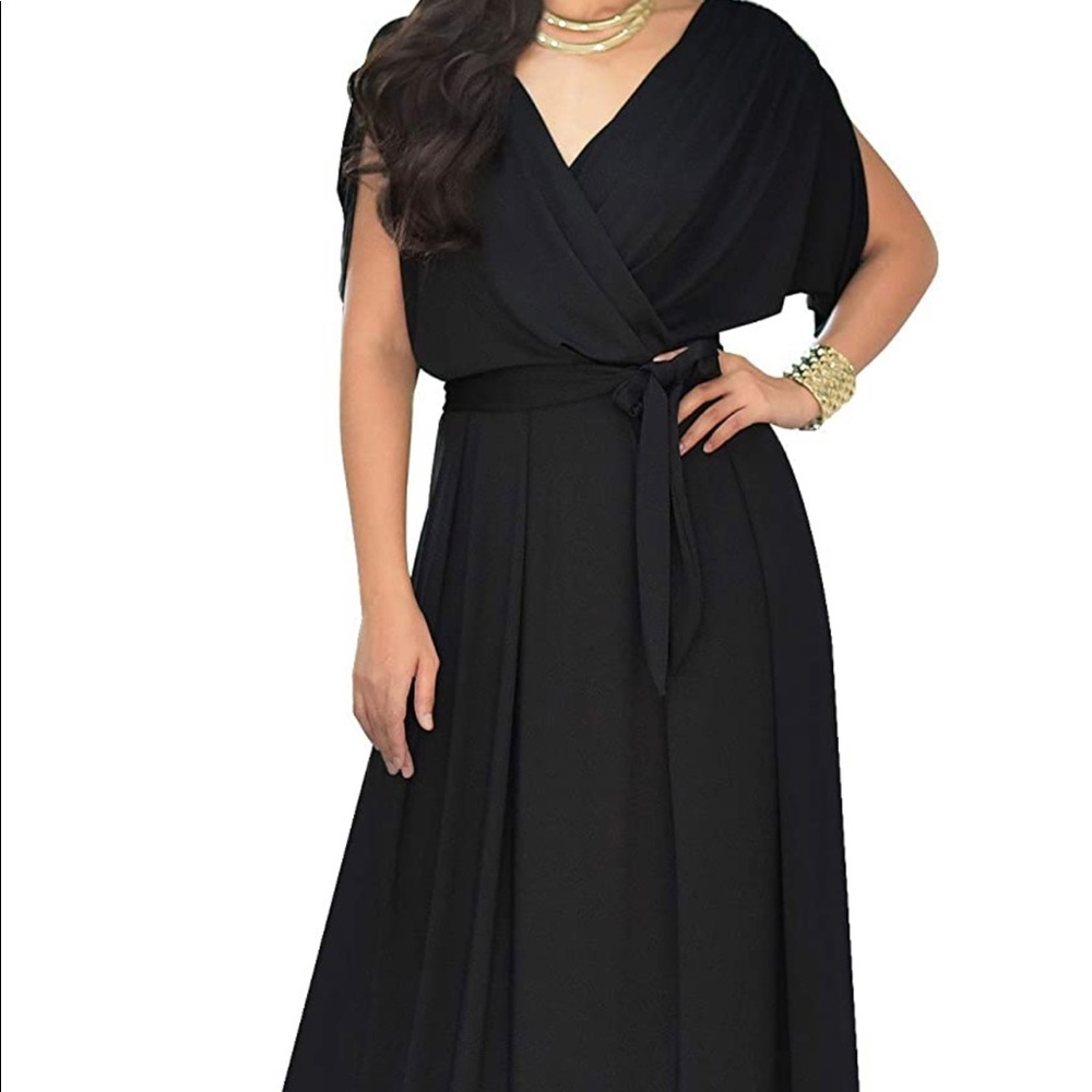 Black Long dress - wedding guest/ party Formal